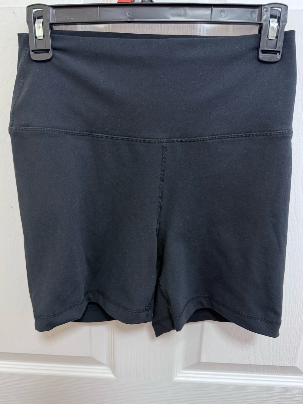 Yogalicious Black High-Rise Bike Shorts, Size Large